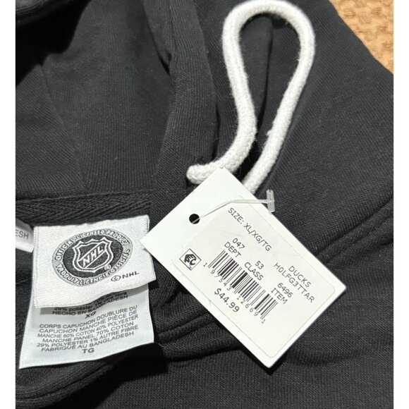 Anaheim Ducks Hoodie Sweatshirt NHL Hockey Men’s Size XLarge  Black NEW w. Tags - Picture 4 of 8